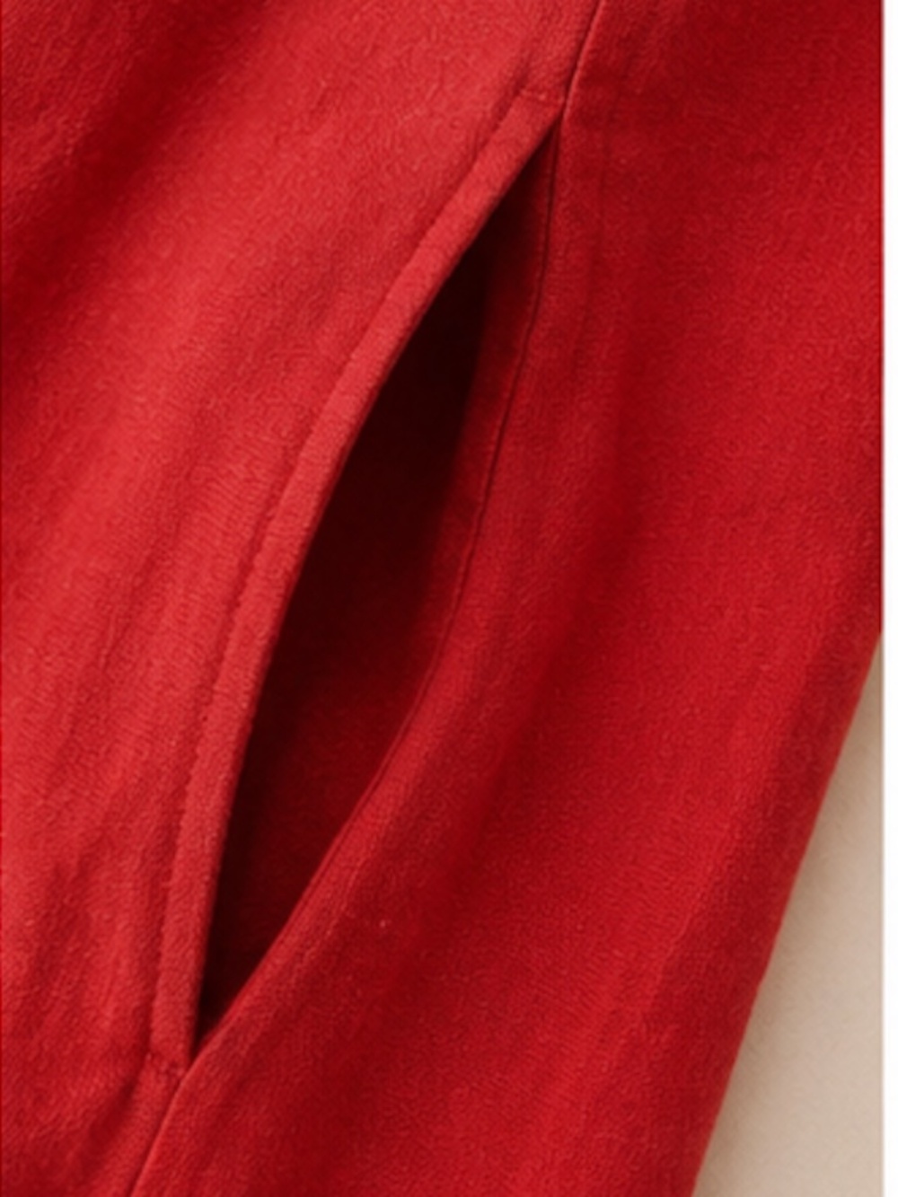 OAK + FORT Poppy Red Linen Blend Jumpsuit • Wide Leg • Size Small - Picture 3 of 9